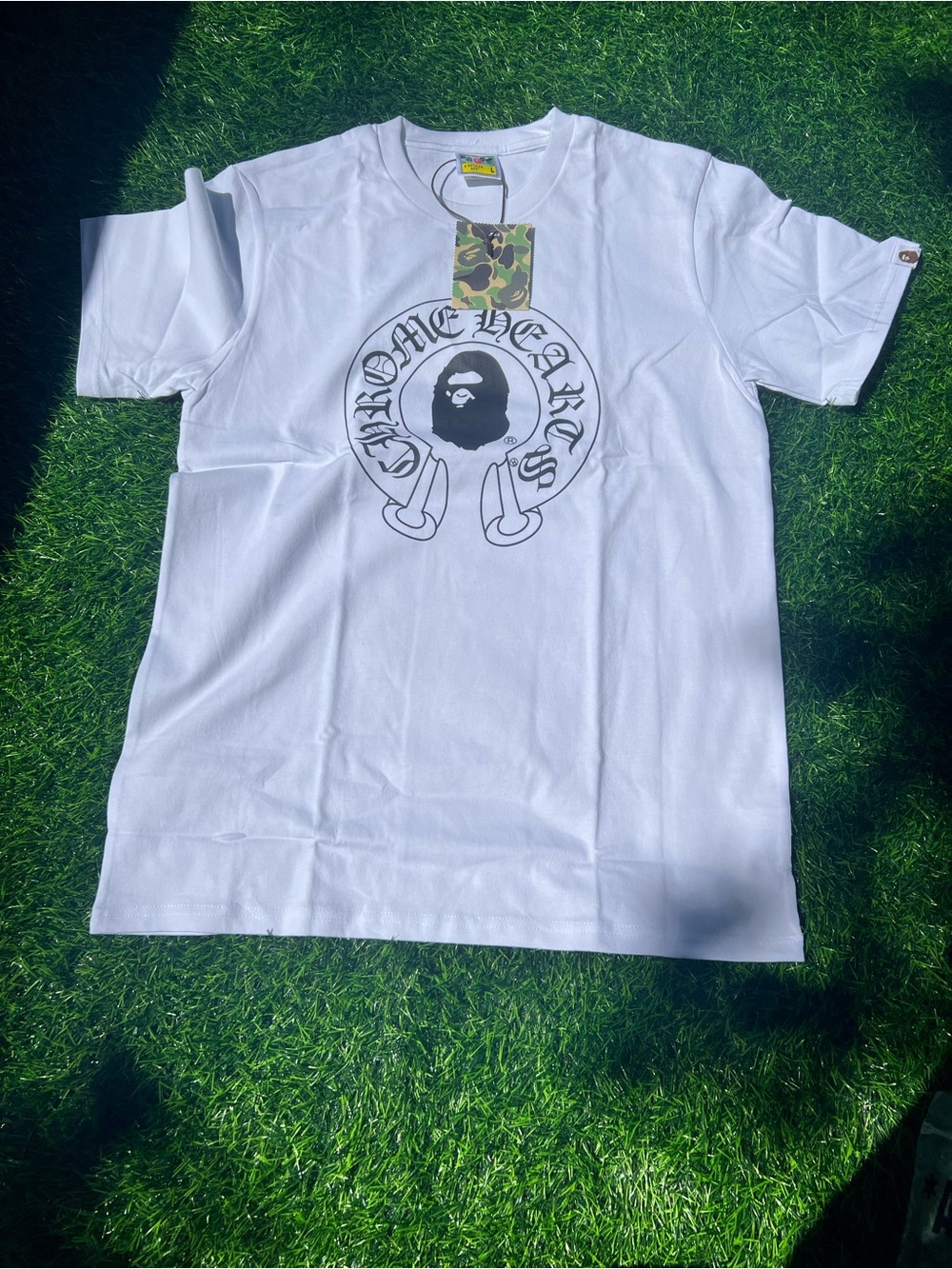 Chrome Hearts Style White Graphic Tee - Men's Casual